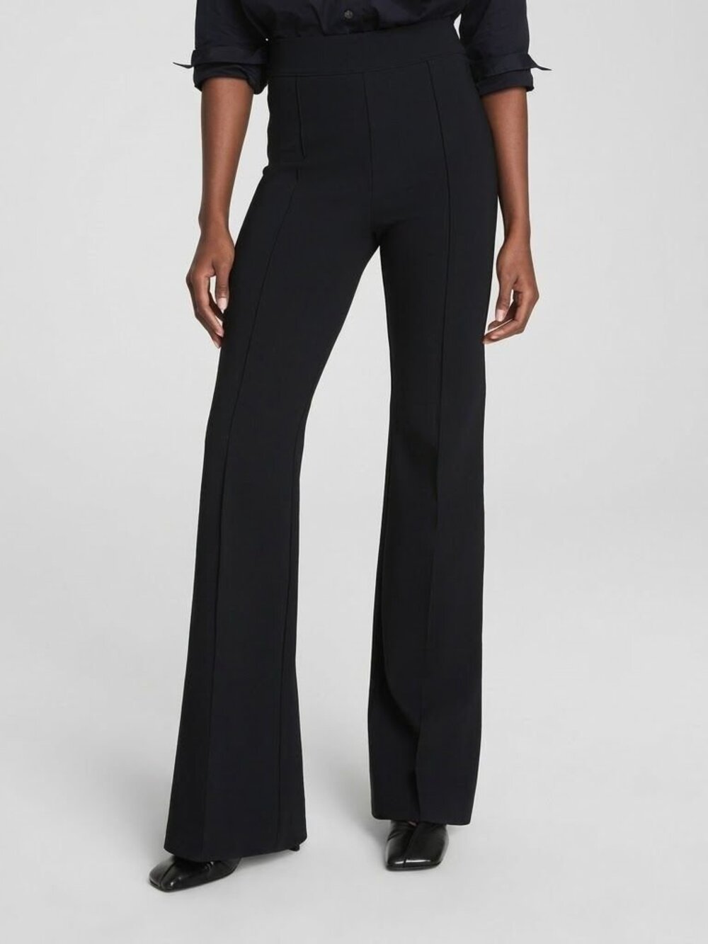 SPANX Supersmooth PerfectFit Ponte Flare Pant Classic Black Size XL Office